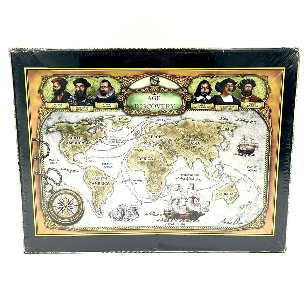 Standards In Puzzles Age of Discovery 500 Piece Educational World Map Puzzle NEW